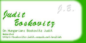 judit boskovitz business card